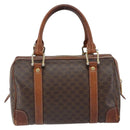 CELINE Macadam Canvas Hand Bag PVC Leather Brown Gold Auth 150118-2