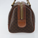 CELINE Macadam Canvas Hand Bag PVC Leather Brown Gold Auth 150118-4