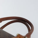 CELINE Macadam Canvas Hand Bag PVC Leather Brown Gold Auth 150118-8