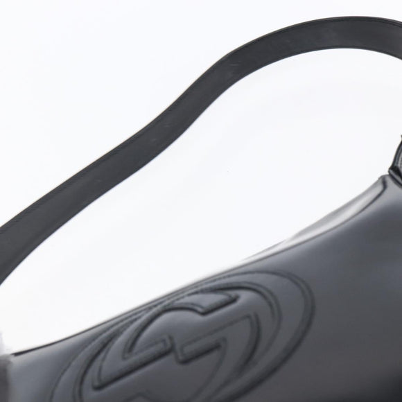 GUCCI Soho Shoulder Bag Enamel Black 001 1364 1703 Auth 150120
