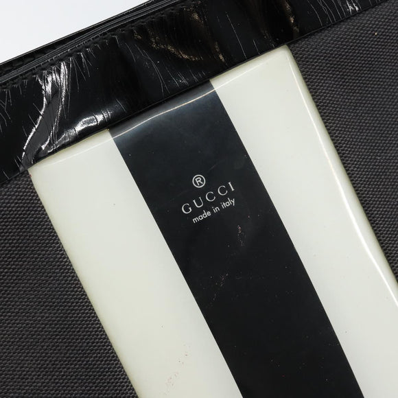 GUCCI Shoulder Bag Canvas Black Gold 001 4231 Auth 150121