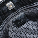 GUCCI Shoulder Bag Canvas Black Gold 001 4231 Auth 150121-18