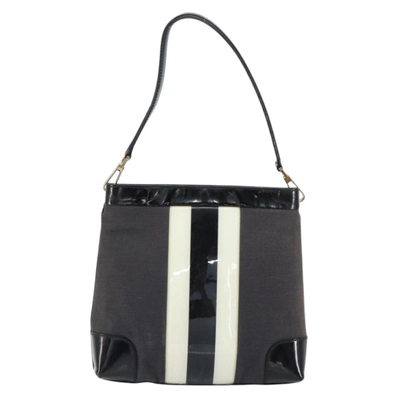 GUCCI Shoulder Bag Canvas Black Gold 001 4231 Auth 150121