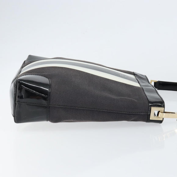 GUCCI Shoulder Bag Canvas Black Gold 001 4231 Auth 150121