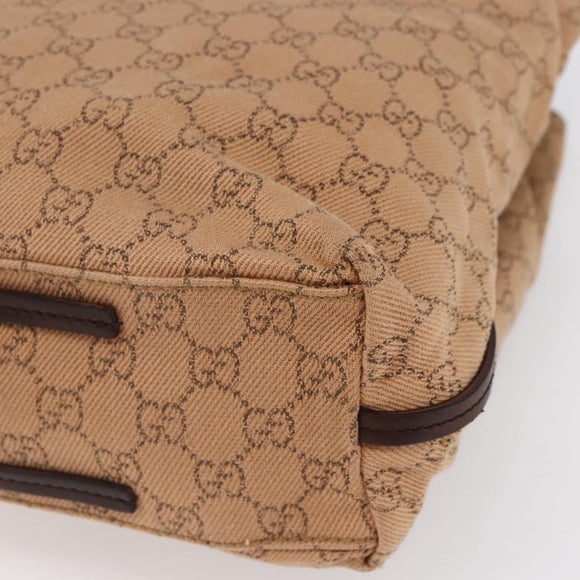 GUCCI GG Canvas Shoulder Bag Beige 101341 Auth 150124