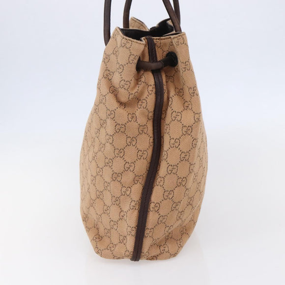 GUCCI GG Canvas Shoulder Bag Beige 101341 Auth 150124