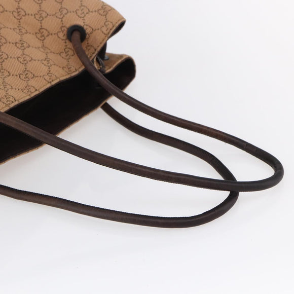 GUCCI GG Canvas Shoulder Bag Beige 101341 Auth 150124