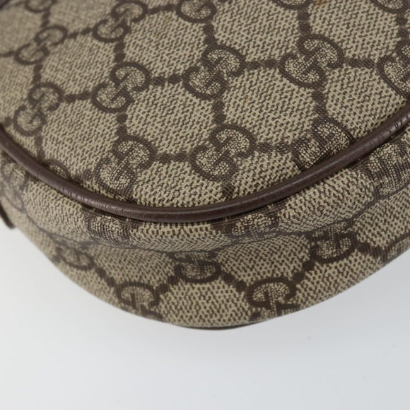 GUCCI GG Supreme Web Sherry Line Bag PVC Beige Gold 007 58 6112 4023 Auth 150125