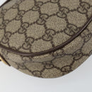 GUCCI GG Supreme Web Sherry Line Bag PVC Beige Gold 007 58 6112 4023 Auth 150125-13