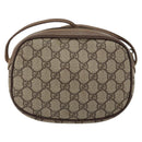 GUCCI GG Supreme Web Sherry Line Bag PVC Beige Gold 007 58 6112 4023 Auth 150125-3