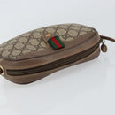 GUCCI GG Supreme Web Sherry Line Bag PVC Beige Gold 007 58 6112 4023 Auth 150125-6