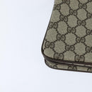 GUCCI GG Supreme Web Sherry Line Shoulder Bag PVC Beige 378 001 4085 Auth 150126-15