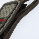 GUCCI GG Supreme Web Sherry Line Shoulder Bag PVC Beige 378 001 4085 Auth 150126-7