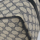 GUCCI GG Supreme Sherry Line Boston Bag PVC Navy Gold Red Auth 150128-17