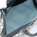 GUCCI GG Supreme Sherry Line Boston Bag PVC Navy Gold Red Auth 150128-10