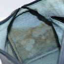 GUCCI GG Supreme Sherry Line Boston Bag PVC Navy Gold Red Auth 150128-11