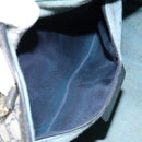 GUCCI GG Supreme Sherry Line Boston Bag PVC Navy Gold Red Auth 150128-21