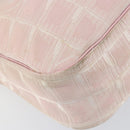 CHANEL New Travel line Shoulder Bag Nylon Pink Gold CC Auth 150130-15