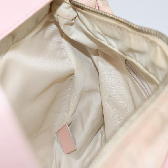 CHANEL New Travel line Shoulder Bag Nylon Pink Gold CC Auth 150130