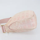 CHANEL New Travel line Shoulder Bag Nylon Pink Gold CC Auth 150130-4
