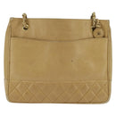 CHANEL Matelasse Chain Shoulder Bag Lamb Skin Beige Gold CC Auth 150131-13