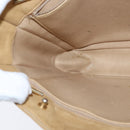 CHANEL Matelasse Chain Shoulder Bag Lamb Skin Beige Gold CC Auth 150131-21