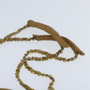 CHANEL Matelasse Chain Shoulder Bag Lamb Skin Beige Gold CC Auth 150131-14