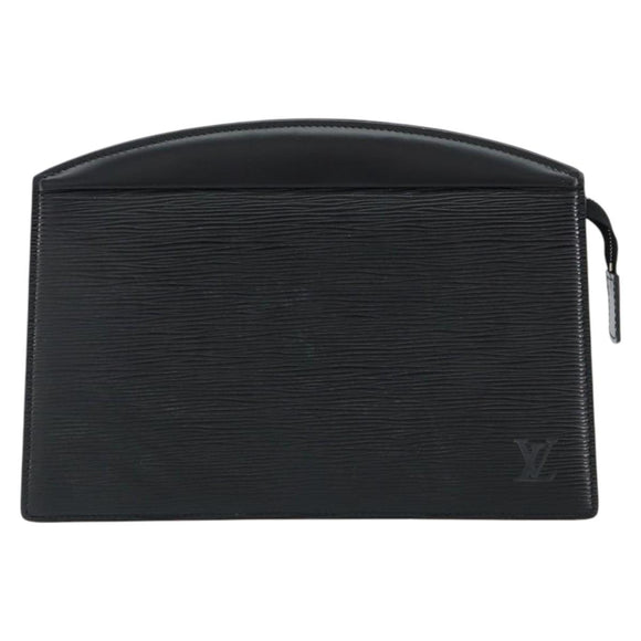 LOUIS VUITTON Epi Trousse Crete Pouch Black M48402 LV Auth 150132