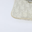 Christian Dior Trotter Canvas Romantic Shoulder Bag PVC Ivory Silver Auth 150134-9