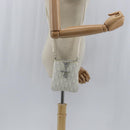 Christian Dior Trotter Canvas Romantic Shoulder Bag PVC Ivory Silver Auth 150134-20