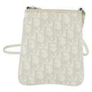 Christian Dior Trotter Canvas Romantic Shoulder Bag PVC Ivory Silver Auth 150134-2