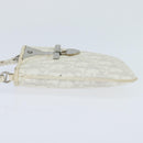 Christian Dior Trotter Canvas Romantic Shoulder Bag PVC Ivory Silver Auth 150134-3