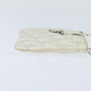 Christian Dior Trotter Canvas Romantic Shoulder Bag PVC Ivory Silver Auth 150134-4