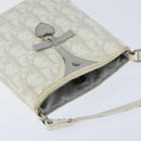 Christian Dior Trotter Canvas Romantic Shoulder Bag PVC Ivory Silver Auth 150134-6