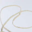 Christian Dior Trotter Canvas Romantic Shoulder Bag PVC Ivory Silver Auth 150134-8