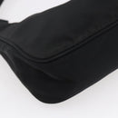 PRADA Hand Bag Nylon Black Silver Auth 150135-14