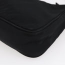 PRADA Hand Bag Nylon Black Silver Auth 150135-15