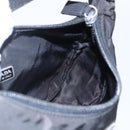 PRADA Hand Bag Nylon Black Silver Auth 150135-19