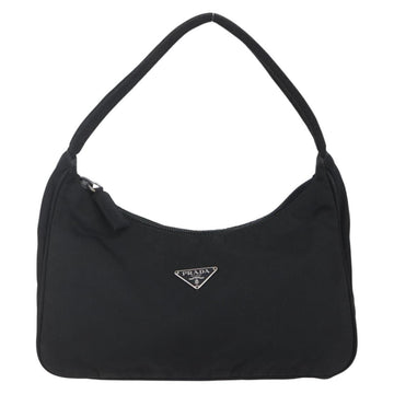 PRADA Hand Bag Nylon Black Silver Auth 150135 - 0