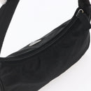 PRADA Hand Bag Nylon Black Silver Auth 150135-7
