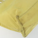 PRADA Tote Bag Nylon Yellow Gold Auth 150138-14