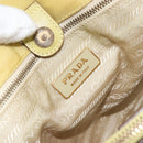 PRADA Tote Bag Nylon Yellow Gold Auth 150138-10