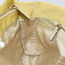 PRADA Tote Bag Nylon Yellow Gold Auth 150138-19