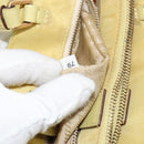 PRADA Tote Bag Nylon Yellow Gold Auth 150138-12