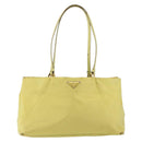 PRADA Tote Bag Nylon Yellow Gold Auth 150138-13