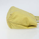 PRADA Tote Bag Nylon Yellow Gold Auth 150138-3