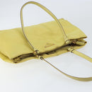 PRADA Tote Bag Nylon Yellow Gold Auth 150138-6