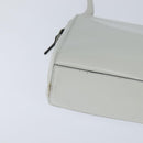 PRADA Tote Bag Leather White Silver Auth 150139-15