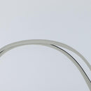 PRADA Tote Bag Leather White Silver Auth 150139-14