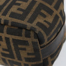 FENDI Zucca Canvas Vanity Hand Bag Black Brown Auth 150140-15